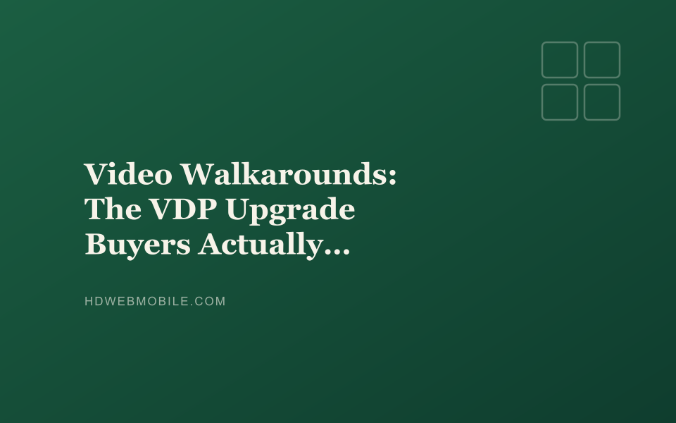Video Walkarounds: The VDP Upgrade Buyers Actually Want banner