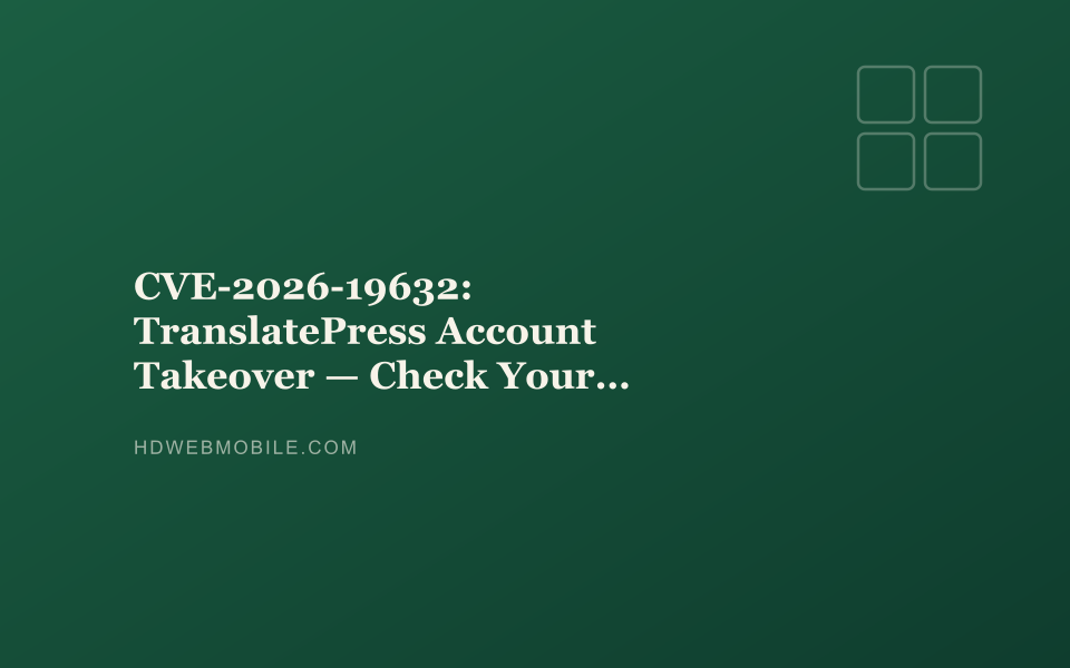 CVE-2026-19632 TranslatePress Account Takeover banner
